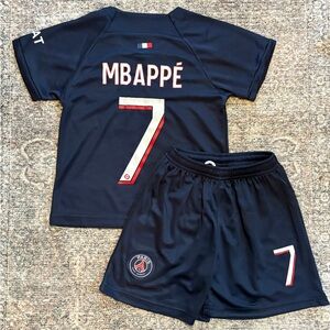 MBAPPE Paris Youth Soccer Jersey PSC Kids Toddler Uniform Kit - NEW WITH TAGS
